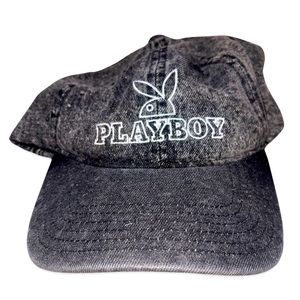 Playboy Club: Black Denim Dad Hat: GUC: OSFM: Streetwear: Unisex Cap